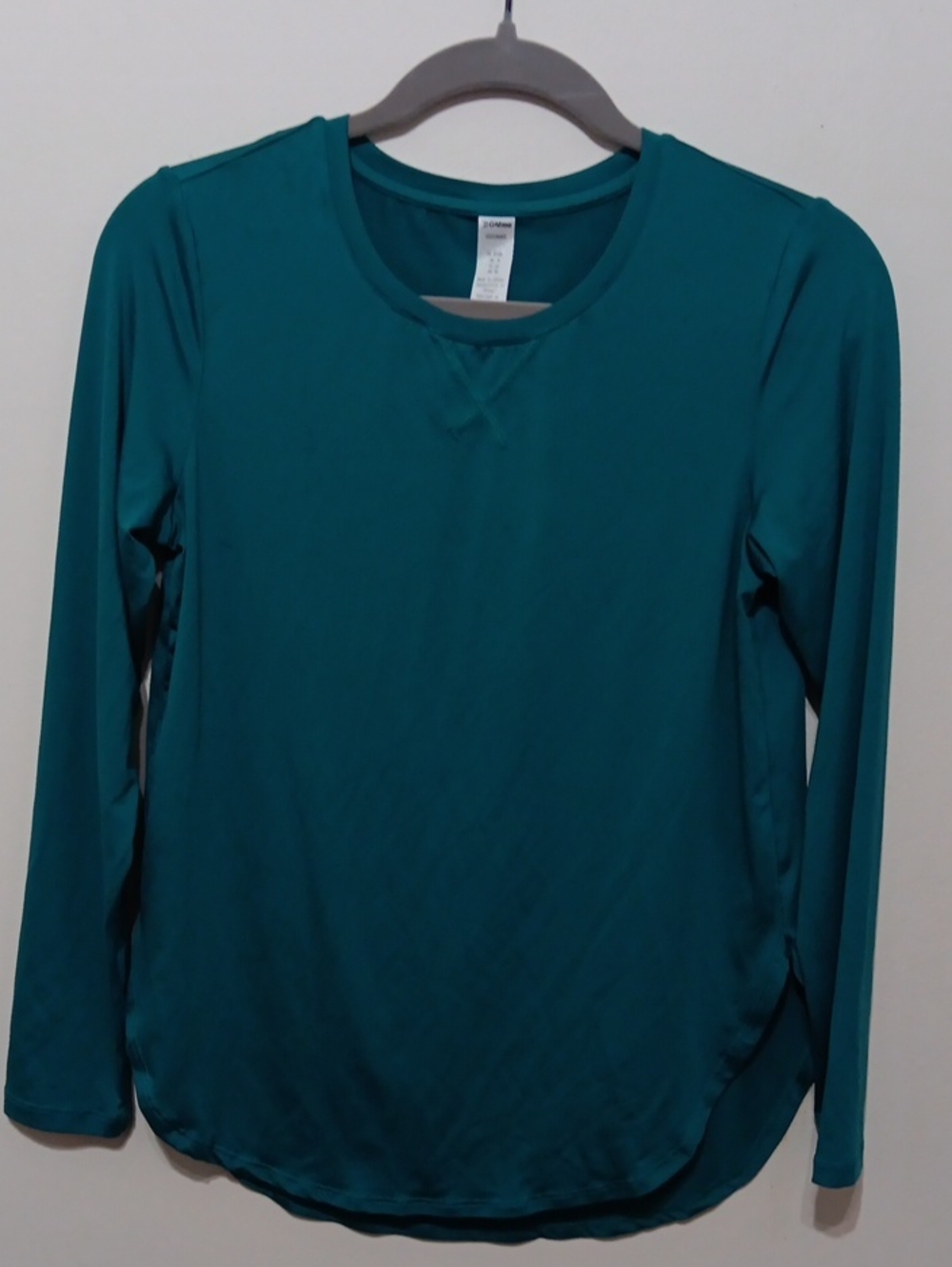 Women's Long Sleeve Teal Crewneck Top
